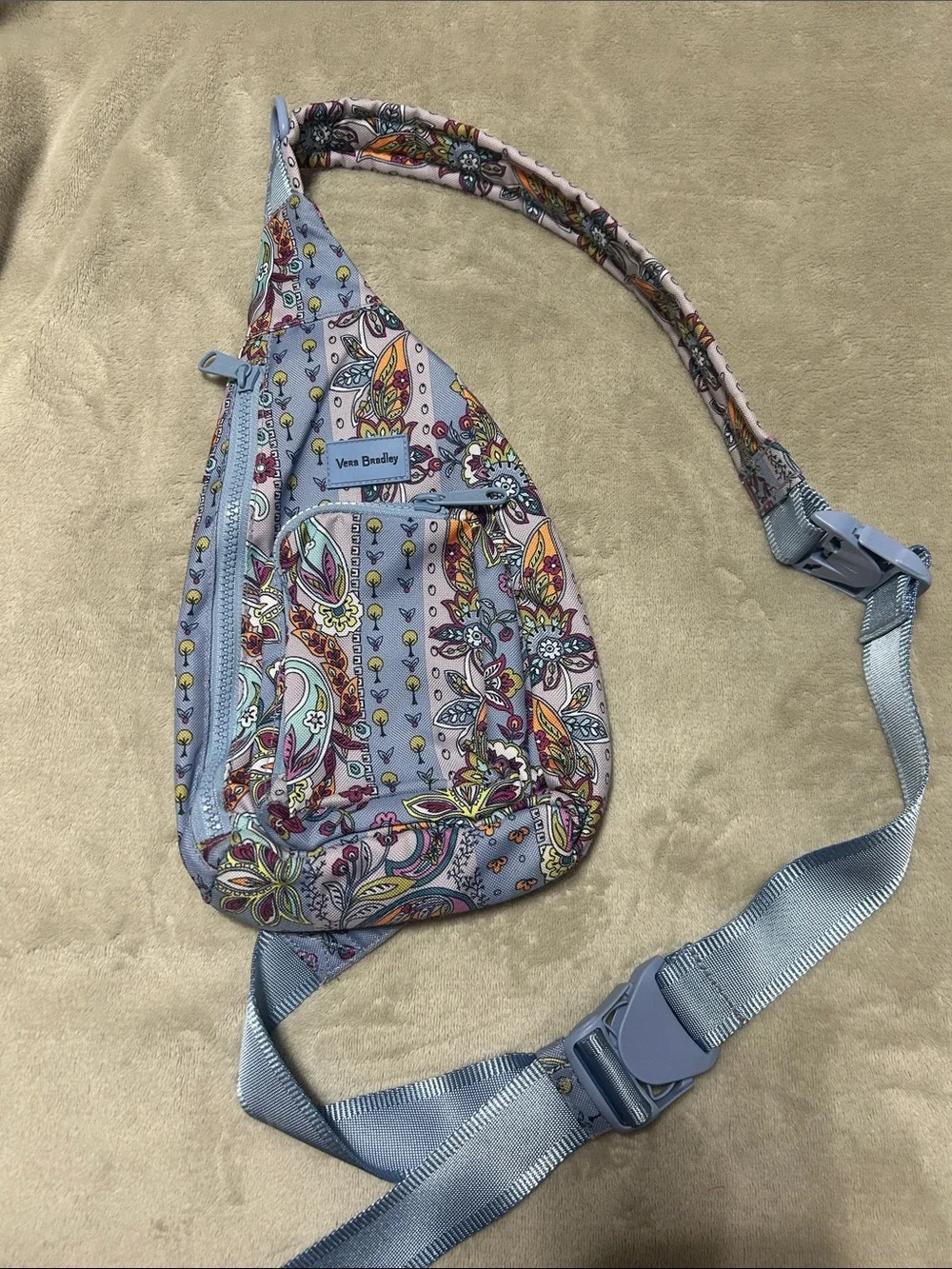 Vera Bradley Light Blue Paisley Sling Bag